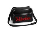 multifanshop Retrotasche - München rot - Schriftzug - Druck rot - Tasche