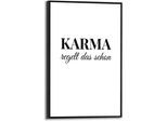Poster REINDERS "Karma", schwarz (farbe bild(er): schwarz, weiß), B:20cm H:30cm T:1,6cm, MDF, Bilder, Poster