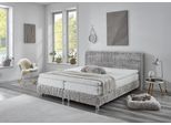 Boxbett "Nara", grau, L:210cm, WESTFALIA SCHLAFKOMFORT, Komplettbetten, aus Fellimitat, wahlweise in H2, H3 & H4 erhältlich