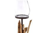 Windlicht HEINE HOME, braun (braun, natur), B:25cm H:114cm T:25cm, Kerzenhalter, Kerzenhalter Windlicht Geschenkartikel