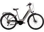 E-Bike SAXONETTE "Premium Sport (Wave)" Gr. 45, silber (silberfarben), E-Bikes, 45cm, 28 Zoll (71,12cm), Pedelec, Elektrofahrrad für Damen u. Herren