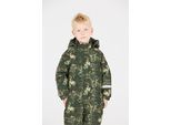 Schneeoverall ZIGZAG "Tower", Kinder, Gr. 116, EURO-Größen, grün (olivgrün), 100% Polyester, lang, Overalls, mit wasser- und winddichter TPU-Membran