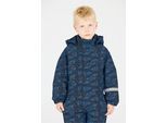 Schneeoverall ZIGZAG "Tower", Kinder, Gr. 98, EURO-Größen, blau (dunkelblau), 100% Polyester, lang, Overalls, mit wasser- und winddichter TPU-Membran