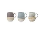 Bloomingville Ash Becher aus Steingut 3er, Ø 8xH11 cm