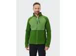 Fleecejacke HOT SPORTSWEAR, Herren, Gr. 48, grün (leaf grün), Obermaterial: 65% Polyester, 35% Baumwolle, Jacken Fleecejacke