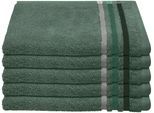 Schiesser Gästehandtücher »Skyline Color aus 100 % Baumwolle mit eleganter Streifenbordüre«, (Set, 5 St., 5 Gästehandtücher (30x50 cm), MADE IN GREEN by OEKO-TEX®