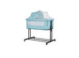 Chipolino Beistellbett 2 in 1 Zen Laufstall Moskitonetz Matratze Räder Bremse türkis