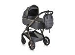 Cangaroo Kinderwagen 2 in1 iClick klappbar, Wickeltasche, Sportsitz, Babywanne grau