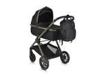 Cangaroo Kinderwagen 2 in1 iClick klappbar, Wickeltasche, Sportsitz, Babywanne schwarz