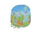 Moni Kinderspielzelt Zoo 995-5001C, Spielhaus, Bällebad, 50 bunte Spielbälle blau