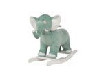 Kikkaboo Schaukeltier Elefant Holzgriffe, Holzkufen, Holzspielzeug ab 18 Monate grün