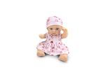 Moni Kinderpuppe Bear und Baby 30 cm Kuscheltier, Schnuller, beweglicher Körper blau rosa