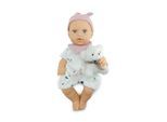 Moni Kinderpuppe Bear und Baby 30 cm Kuscheltier, Schnuller, beweglicher Körper rosa
