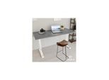VESKA Höhenverstellbarer Schreibtisch (140 x 70 cm) - Sitz- & Stehpult - Bürotisch Elektrisch Höhenverstellbar mit Touchscreen & Stahlfüßen - Silber/Anthrazit dunkel