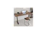 VESKA Höhenverstellbarer Schreibtisch (140 x 70 cm) - Sitz- & Stehpult - Bürotisch Elektrisch Höhenverstellbar mit Touchscreen & Stahlfüßen - Anthrazit/Antik