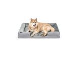 Lionto orthopädisches Hundebett mit erhöhtem Rand rutschfest XL