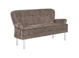 Valdera Sitzbank , Taupe , Holz, Textil , Buche , massiv , 200x91x75 cm , Fußauswahl, Stoffauswahl, mit Rückenlehne, in verschiedenen Größen erhältlich , Esszimmer, Bänke, Sitzbänke, Polsterbänke