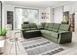 Home affaire Ecksofa »Pisa L-Form, mit Schlaffunktion, Stauraum, 2x höhenverstellbare«, Kopfstützen und Relaxfunktion im Eckelement