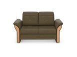 2-Sitzer HOME AFFAIRE "Dangast", grün (olive), B:168cm H:92cm T:102cm, Luxus-Microfaser EUPHORIA 100% Polyester, Luxus-Microfaser Lederoptik 100% Polyester, Easy Care (98% Polyester, 2% Polyamid), Struktur 100% Polyester, Sofas, Kopfteilverstellung, Holz-Chatosen, wahlweise auch im Easy Clean Bezug