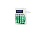 Deltaco battery charger - with battery - 4 x AA type