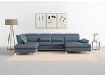 sit&more Wohnlandschaft »Cabrio U-Form, mit Sitztiefenverstellung, Arm- und Kopfteilverstellung«, 3 Nierenkissen, Federkern,...