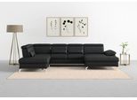 sit&more Wohnlandschaft »Cabrio U-Form, mit Sitztiefenverstellung, Arm- und Kopfteilverstellung«, 3 Nierenkissen, Federkern,...