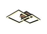 LED-Deckenleuchte Bard Opal/Schwarz/Braun max. 15Watt Deckenlampe