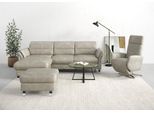 Ecksofa SIT & MORE "Grenoble L-Form mit Federkern", grau (hellgrau), B:251cm H:85cm T:161cm, Sofas, wahlweise mit Bettfunktion, Bettkasten, Arm- und Kopfteilverstellung
