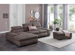 Ecksofa HOME AFFAIRE "Alberto L-Form", grau (anthrazit), B:286cm H:73cm T:174cm, 100% Polyester;Luxus-Microfaser ALTARA NUBUCK (100% Polyester);Luxus-Microfaser weich (90% Polyester, 10% Polyamid);Microfaser Antiklederoptik, Sofas, Ecksofa, mit Kopfteilverstellung, wahlweise mit Bettfunktion