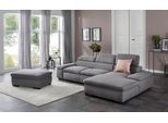 Ecksofa HOME AFFAIRE "Alberto L-Form", grau (steel), B:286cm H:73cm T:174cm, 100% Polyester;Luxus-Microfaser ALTARA NUBUCK (100% Polyester);Luxus-Microfaser weich (90% Polyester, 10% Polyamid);Microfaser Antiklederoptik, Sofas, Ecksofa, mit Kopfteilverstellung, wahlweise mit Bettfunktion