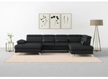 sit&more Wohnlandschaft »Cabrio U-Form, mit Sitztiefenverstellung, Arm- und Kopfteilverstellung«, 3 Nierenkissen, Federkern, optional Bettfunktion und Stauraum