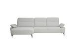 Xora Ecksofa , Grauweiß , Textil , Uni , Ottomane links, L-Form , 318x165 cm , Fußauswahl, Stoffauswahl, Armteilvarianten, Sitzqualitäten, seitenverkehrt erhältlich, Hocker erhältlich, Rücken echt , Wohnzimmer, Sofas & Couches, Wohnlandschaften, Ecksofas