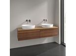 Villeroy und Boch Antao Waschtisch-Unterschrank L39111HM 160x36x50cm, Waschbeckenplattenfarbe honey oak, warm walnut, Mit Beleuchtung