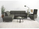 Ecksofa SIT & MORE "Grenoble L-Form mit Federkern", grau (anthrazit), B:247cm H:85cm T:222cm, Sofas, Ecksofa, wahlweise mit Bettfunktion, Bettkasten, Arm- und Kopfteilverstellung