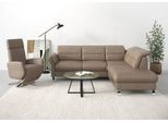 Ecksofa SIT & MORE "Grenoble L-Form mit Federkern", grau (taupe), B:247cm H:85cm T:222cm, Sofas, Ecksofa, wahlweise mit Bettfunktion, Bettkasten, Arm- und Kopfteilverstellung