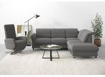 Ecksofa SIT & MORE "Grenoble L-Form mit Federkern", grau, B:247cm H:85cm T:222cm, Sofas, Ecksofa, wahlweise mit Bettfunktion, Bettkasten, Arm- und Kopfteilverstellung