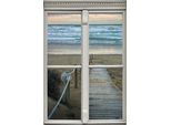 Wandsticker QUEENCE "Pfad zum Meer", beige (natur), B:40cm H:60cm T:0,1cm, Wandtattoos, Wandsticker, Wandsticker, Wandbild, selbstklebend, 3D, Fenster