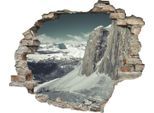 queence Wandtattoo »Berge«, (1 St.), Wandsticker, Wandbild, selbstklebend, 3D, Wanddurchbruch