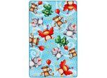 Xxxl Kinderteppich , Multicolor, Hellblau , Textil , Tier , rechteckig , 67x125 cm , Oeko-Tex® Standard 100 , für Fußbodenheizung geeignet, rutschfest , Teppiche Und Böden, Teppiche, Kinderteppiche