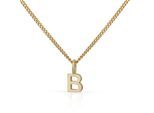 Kette mit Anhänger OROLINO "Gold 375 mit Anhänger 42/45cm lang Buchstabe B", gelb, Halsketten, Damen, 42/45cm, Gold, L: 45 B: 5mm, glänzend, B:5mm