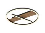 LED-Deckenleuchte Pikara Schwarz/Dunkelbraun max.24Watt Deckenlampe