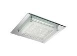 Xxxl Led-Deckenleuchte , Klar, Chromfarben , Metall, Glas , 34x7x34 cm , Eec , ohne Chemie , Lampen & Leuchten, Leuchtenserien