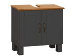 Home affaire Waschbeckenunterschrank »Rodby«, FSC®-zertifiziertes Massivholz, Griffe Metall, Breite 60cm, Höhe 55cm