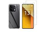 Hülle Xiaomi Redmi Note 13 5G und 2 schutzfolien - TPU - Transparent