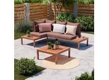 Loungegarnitur-Set Lia Braun aus Akazienholz