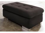 Hocker SIT & MORE "Pale", schwarz, B:100cm H:41cm T:65cm, Luxus-Kunstleder im Korpus und Softstruktur aus 80% Polyester und 20% Polyamid in Sitz und Rücken.;Struktur (80% Polyester, 20% Polyamid);Materialmix: Softlux-Kunstleder im Korpus, Sitz und Rücken in Strukturstoff (80% Polyester, 20% Polyamid);Luxus-Microfaser ALTARA NUBUCK, unsere bewährte Microfaser aus 100% Polyester, Hocker, Polsterhock