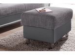 Hocker TRENDMANUFAKTUR, grau (dunkelgrau, grau, weiß), B:67cm H:46cm T:53cm, 100% Polyester, Hocker, Hocker, wahlweise mit komfortablem Federkern, frei im Raum stellbar