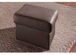 Hocker SIT & MORE "Bellevue", braun (mokka), B:58cm H:45cm T:58cm, Luxus-Microfaser ALTARA NUBUCK (100% Polyester);SOFTLUX-Kunstleder;NaturLEDER (echtes Rindsleder), Hocker, Polsterhocker Lederhocker