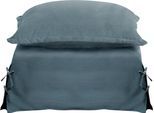 Polsterhocker HOME AFFAIRE "Luise", blau, B:65cm H:48cm T:64cm, Hocker, Polsterhocker, in 2 Bezugsqualitäten