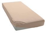 Spannbettlaken ELEGANTE "Mako-Jersey", beige, 1 Stk., Mako-Jersey, 180-200x190-220 28cm, Mako-Jersey, Obermaterial: 97% Baumwolle, 3% Elasthan, Bettlaken, Spannbettlaken, in hochwertiger Qualität mit Elasthan-Anteil
